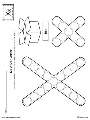 Letter X Do-A-Dot Worksheet