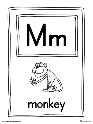 The Letter M Large Alphabet Picture Card is perfect for helping students practice recognizing the letter M, and it