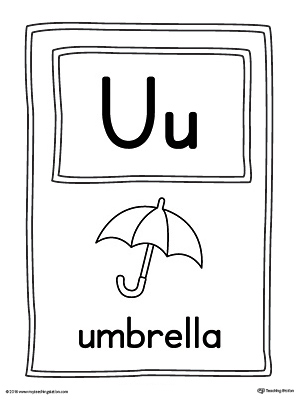 The Letter U Large Alphabet Picture Card is perfect for helping students practice recognizing the letter U, and it