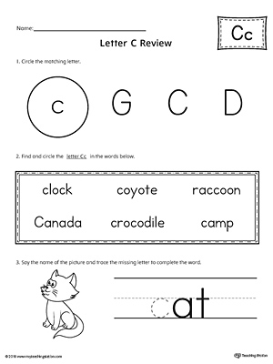 Learning the Letter C can be easy and simple with the right tools. Download this action pack worksheet and help your student learn all about the letter C.
