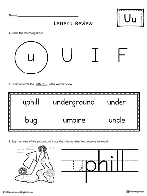 Learning the Letter U can be easy and simple with the right tools. Download this action pack worksheet and help your student learn all about the letter U.