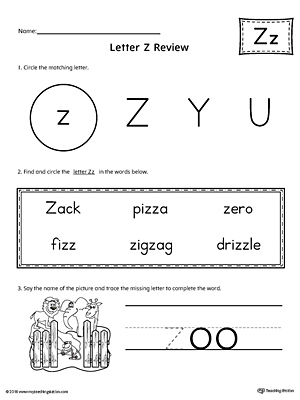 Learning the Letter Z can be easy and simple with the right tools. Download this action pack worksheet and help your student learn all about the letter Z.