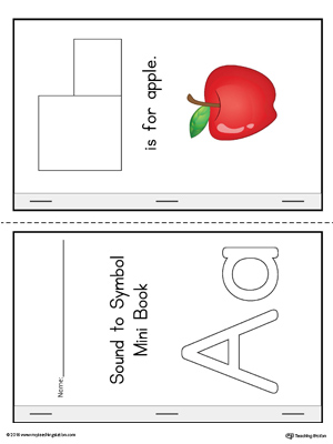 The Letter A Cut-and-Paste Printable Mini Book is perfect for children in preschool who are just starting to learn letter sounds.