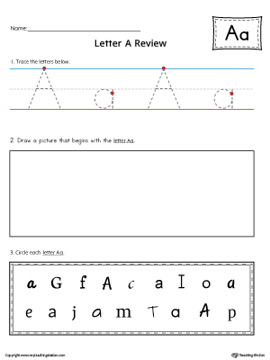 Letter A Practice Worksheet