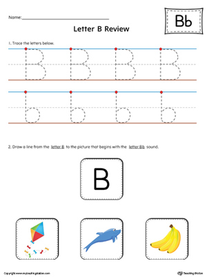 FREE* Letter B Review Worksheet