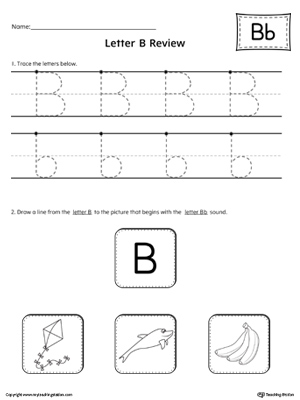 FREE* Letter B Review Worksheet