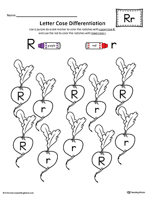 Letter Case Recognition Worksheet: Letter R ...