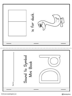 Letter D Cut and Paste Printable Mini Book | MyTeachingStation.com