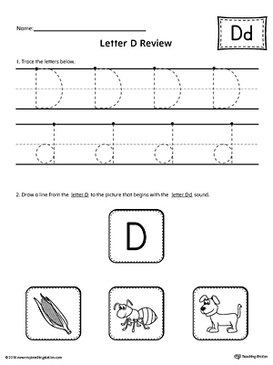 Letter D Review Worksheet | MyTeachingStation.com