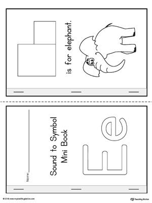 Letter E Cut and Paste Printable Mini Book | MyTeachingStation.com