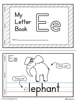 Letter E Mini Book Printable