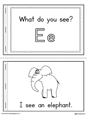 Short Letter E Words Printable Mini Book