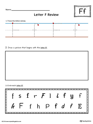 Letter F Practice Worksheet