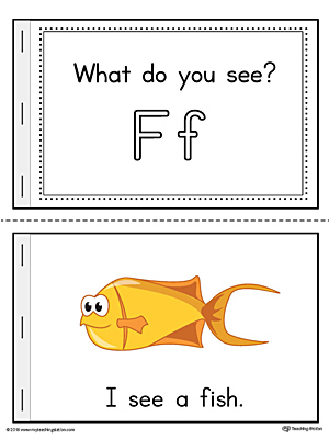 Letter F Words Printable Mini Book (Color)