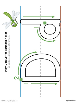 Use the Letter Formation Play-Doh Mat: Letter D in Color as a fun hands-on activity for your preschooler to learn how to form the letter D.