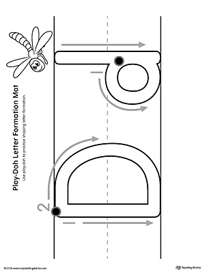 Use the Letter Formation Play-Doh Mat: Letter D as a fun hands-on activity for your kindergartener to learn how to form the letter D.