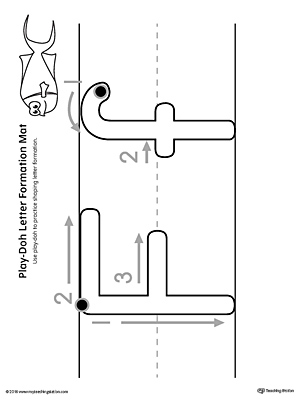 Use the Letter Formation Play-Doh Mat: Letter F as a fun hands-on activity for your kindergartener to learn how to form the letter F.