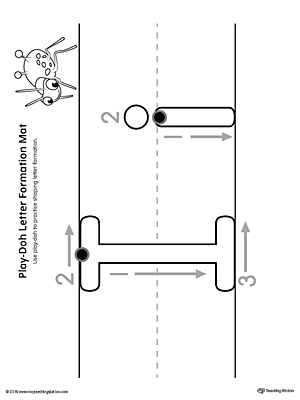 Use the Letter Formation Play-Doh Mat: Letter I as a fun hands-on activity for your kindergartener to learn how to form the letter I.