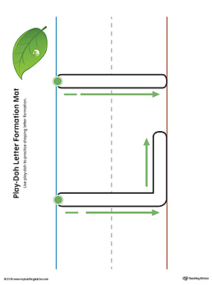 Letter Formation Play-Doh Mat: Letter L Printable (Color)