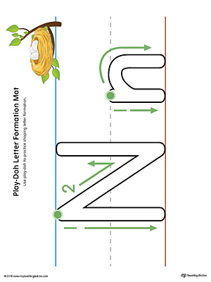 Letter Formation Play-Doh Mat: Letter A Printable