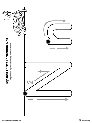 Use the Letter Formation Play-Doh Mat: Letter N as a fun hands-on activity for your kindergartener to learn how to form the letter N.