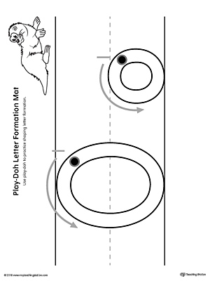 Letter Formation Play-Doh Mat: Letter O Printable