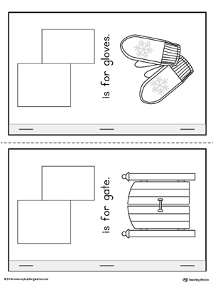 Letter G Cut-Paste Printable MiniBook