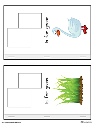 Letter G Cut-And-Paste Printable MiniBook for Preschool in Color