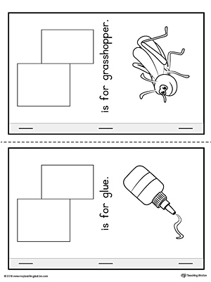 Letter G Cut-And-Paste Printable MiniBook for Kindergarten