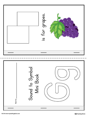 Letter G Cut-And-Paste Printable Mini Book (Color)