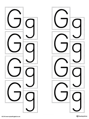 Letter G Cut-Paste MiniBook Letters