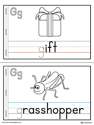 Letter G Mini Book for Kindergarten
