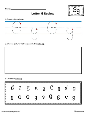 Letter G Practice Worksheet