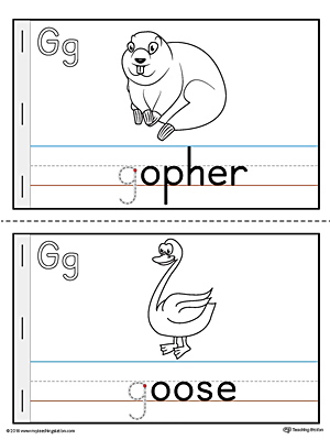 Letter G Printable Mini Book for Preschool