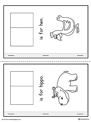 Letter H Cut-And-Paste Printable MiniBook for Preschool
