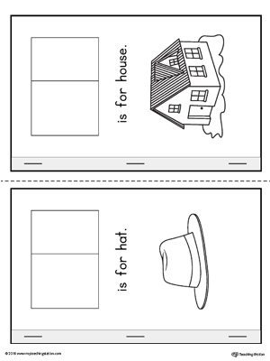 Letter H Cut-And-Paste Printable MiniBook for Kindergarten