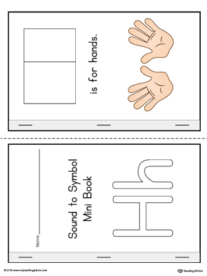 Letter H Cut-And-Paste Printable Mini Book (Color)