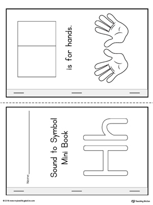 Letter H Cut and Paste Printable Mini Book