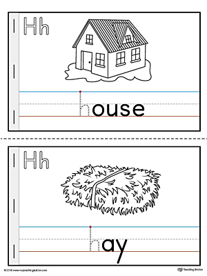 Letter H MiniBook Printable for Preschool
