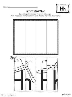 Letter H Scramble Worksheet