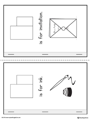 Letter I Cut-And-Paste Printable MiniBook for Kindergarten