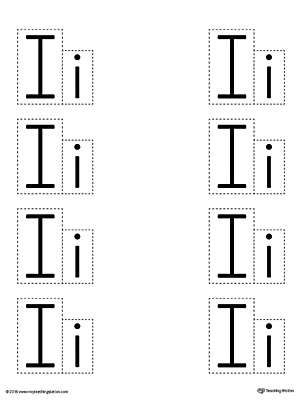 Letter I Cut-Paste MiniBook Letters