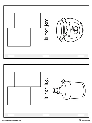 Letter J Cut-And-Paste Printable MiniBook for Kindergarten