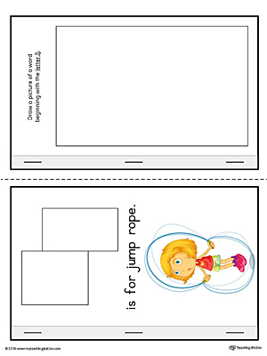 Letter J Cut-Paste MiniBook in Color