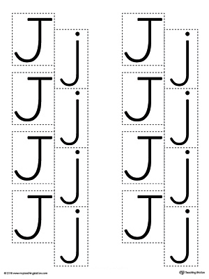 Letter J Cut-Paste MiniBook Letters