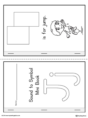 Letter J Cut and Paste Printable Mini Book