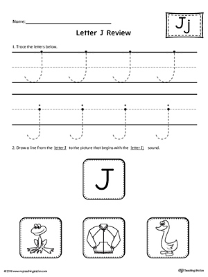 Letter J Review Worksheet | MyTeachingStation.com