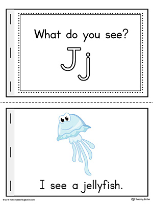 Letter J Words Printable Mini Book (Color)