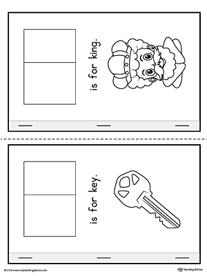 Letter K Cut-And-Paste Printable MiniBook for Preschool