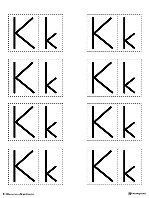 Letter K Cut-Paste MiniBook Letters